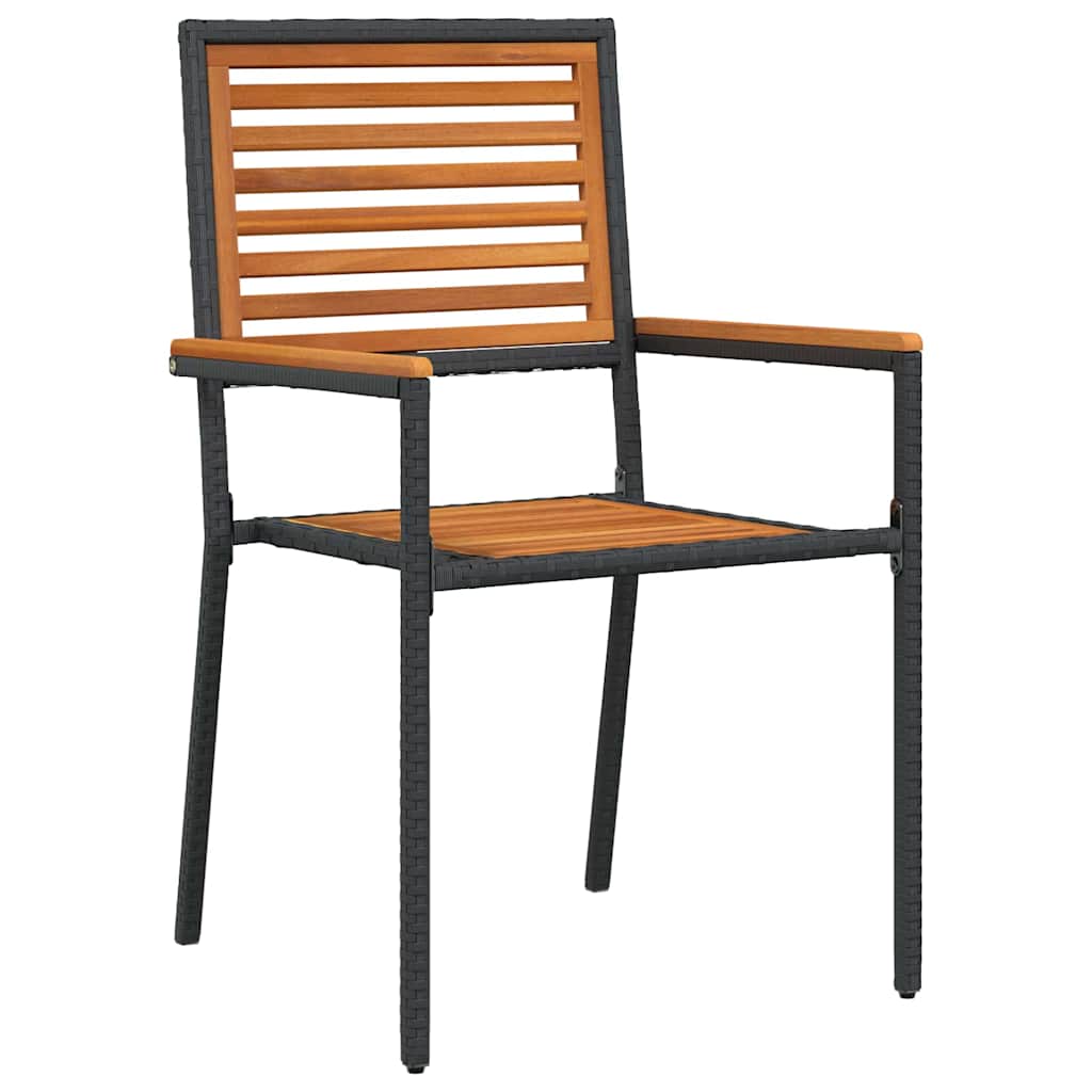 Garten Stapelstühle 2 pcs Braun, Schwarz